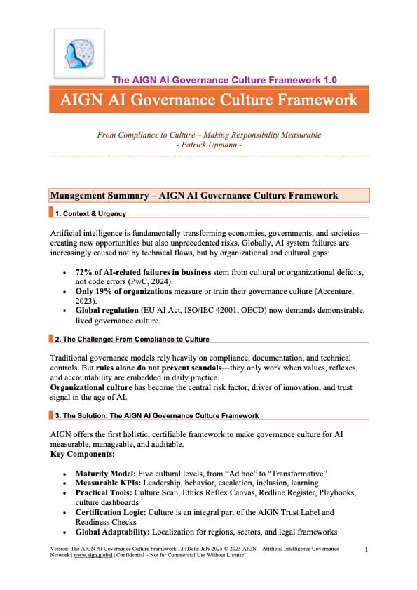 AIGN AI Governance Culture Framework
