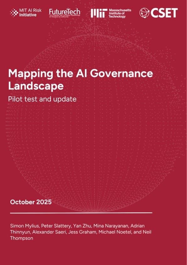 Mapping the AI Governance Landscape: Pilot test and update (Oct 2025)