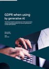 GDPR when using by generative AI